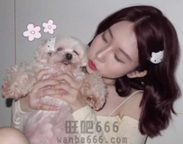 紫红短发搭纯白羽毛洋装，微醺眼神散发致命魅惑